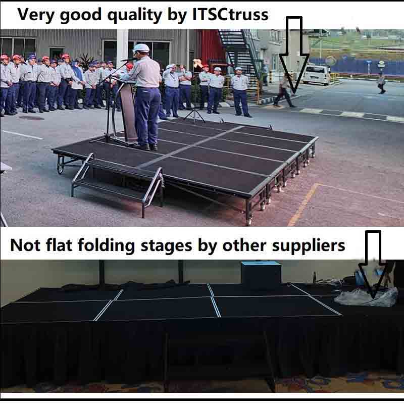 portable folding stage