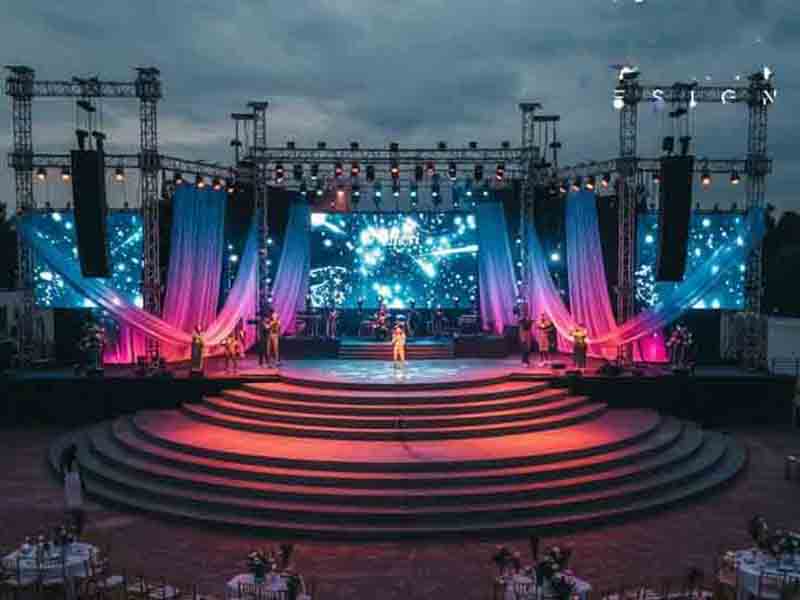 aluminum stage roof for weddings